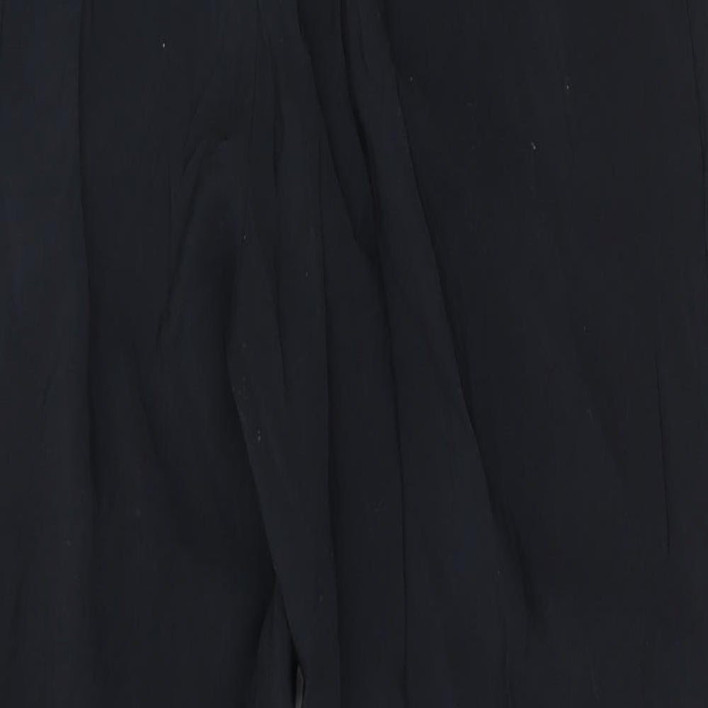 Zara Womens Black Modal Trousers Size S L25 in Regular Drawstring