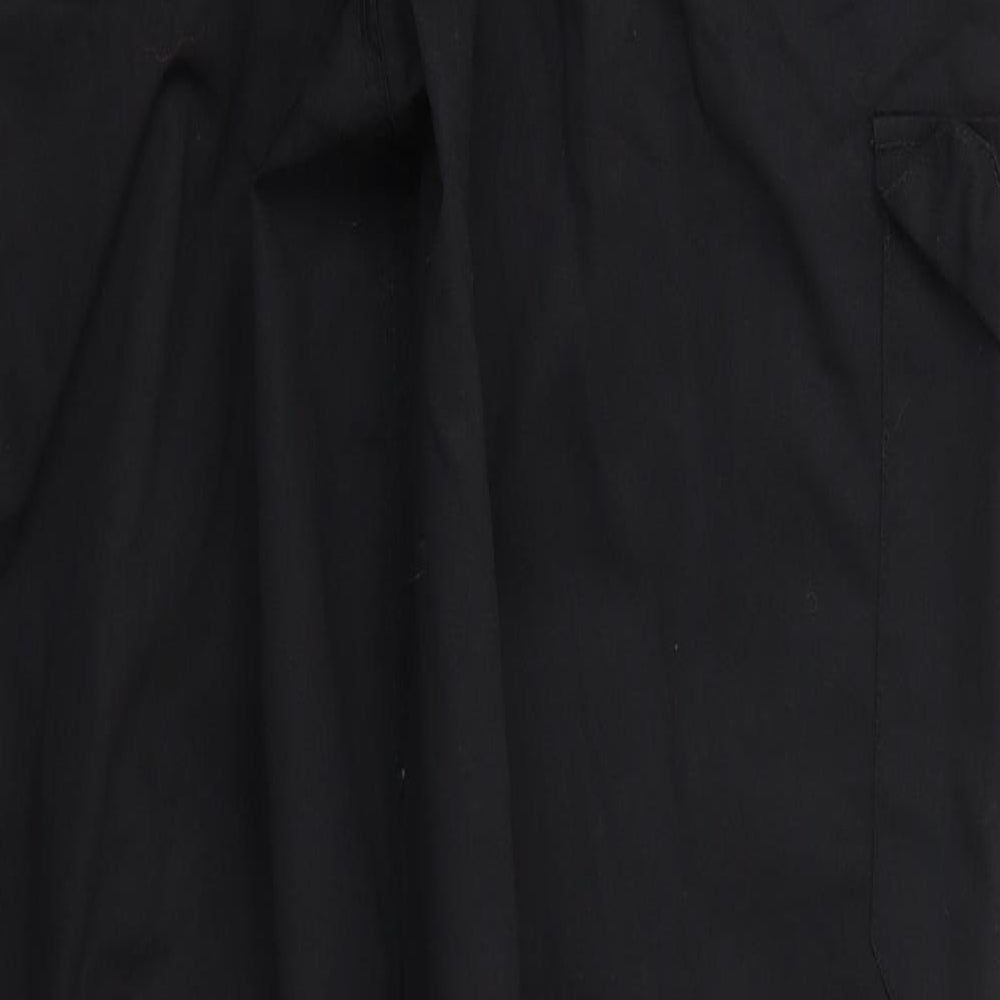 Black Knight Mens Black Polyester Cargo Trousers Size 32 in L33 in Regular - Workwear LONG