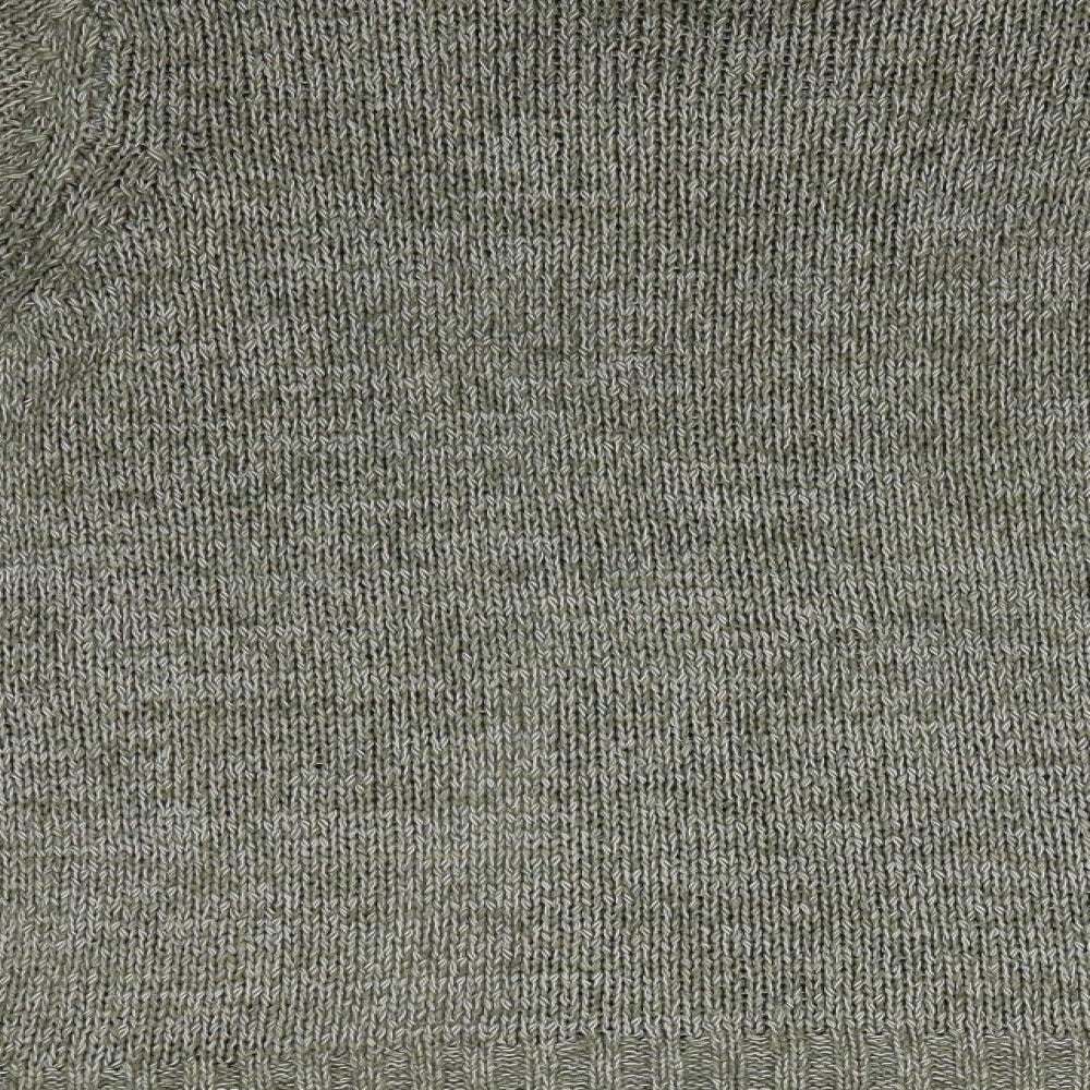BM Womens Green V-Neck Acrylic Cardigan Jumper Size S - Oliver Green Flecked