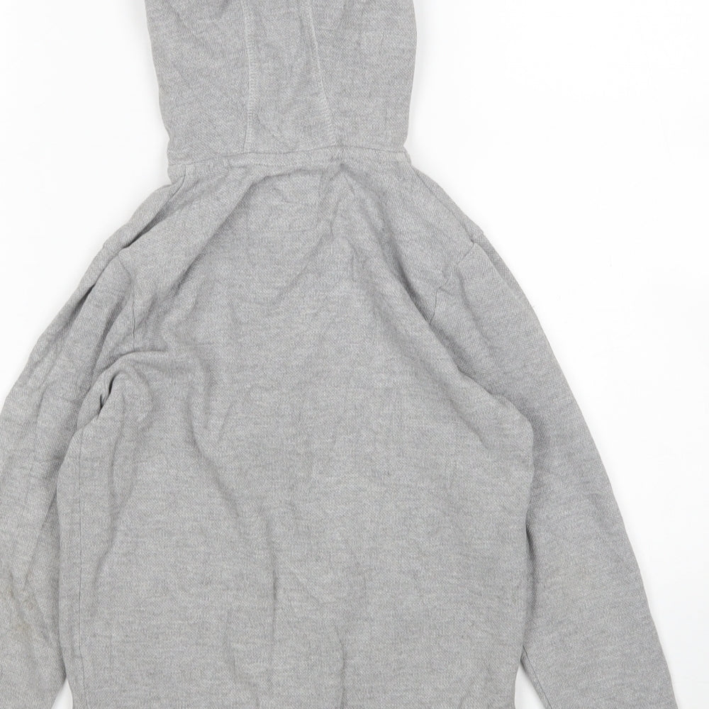 TU Boys Grey Cotton Full Zip Hoodie Size 7 Years