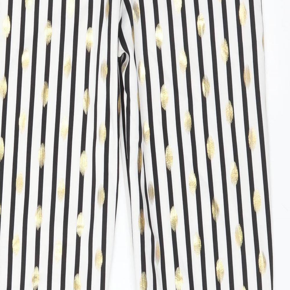 Preworn Womens Multicoloured Striped Polyamide Trousers Size M L27 in Regular