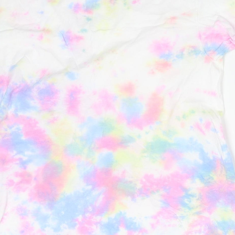 Fruit of the Loom Girls Multicoloured Cotton Basic T-Shirt Size 9-10 Years Round Neck