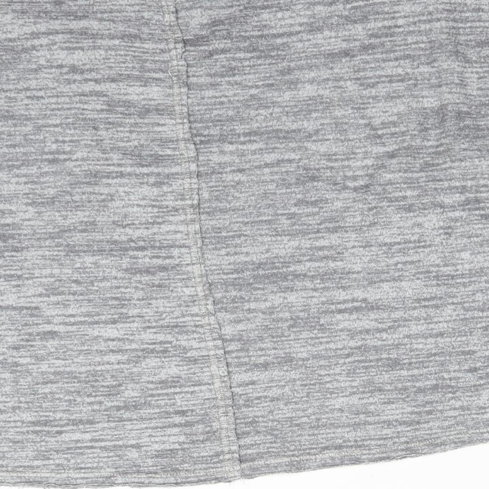 GILY HICKS Womens Grey Solid Polyester Pyjama Top Size XS