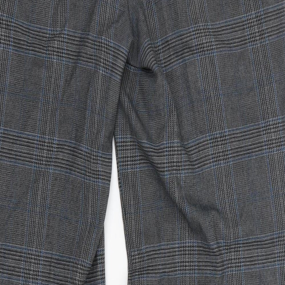 George Womens Grey Check Polyester Dress Pants Trousers Size 10 L29 in Regular