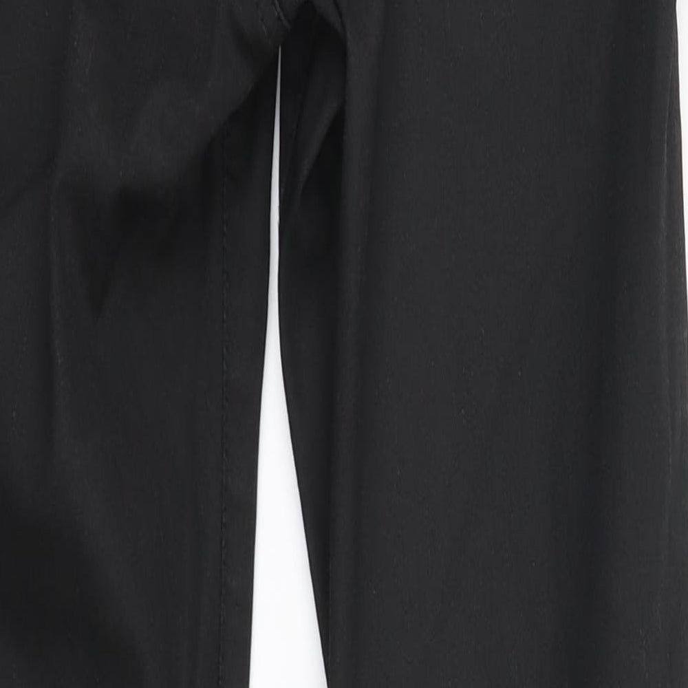 Topshop Womens Black Cotton Trousers Size 28 in L28 in Regular