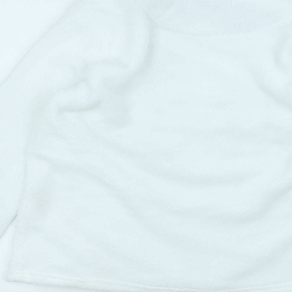 Primark Womens White Round Neck Polyester Pullover Jumper Size 8