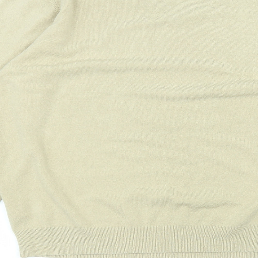 mansize Womens Brown V-Neck Acrylic Pullover Jumper Size 2XL