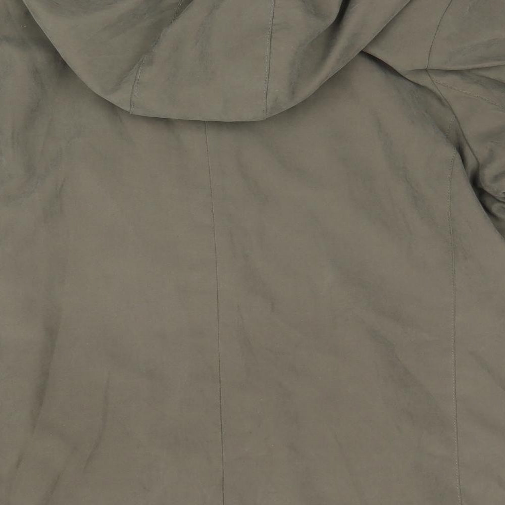 EWM Pure Classics Womens Green Overcoat Coat Size 14 - Olive Green