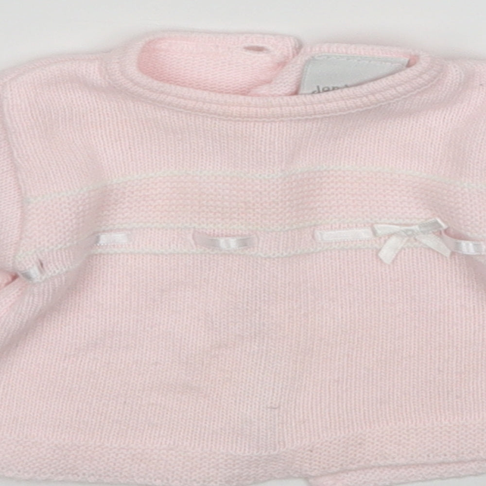 Jandelion Girls Pink Acrylic Cardigan Jumper Size 0-3 Months - NewBorn