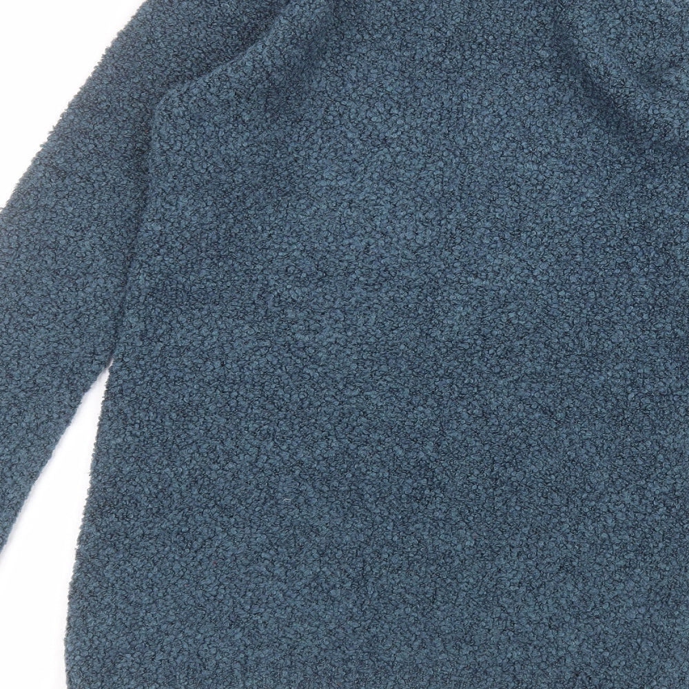 Peacocks Womens Blue Round Neck Acrylic Pullover Jumper Size S