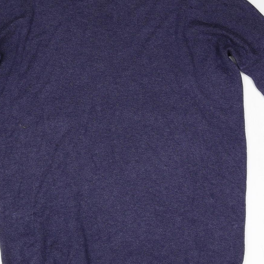 Primark Womens Blue Round Neck Viscose Pullover Jumper Size 6