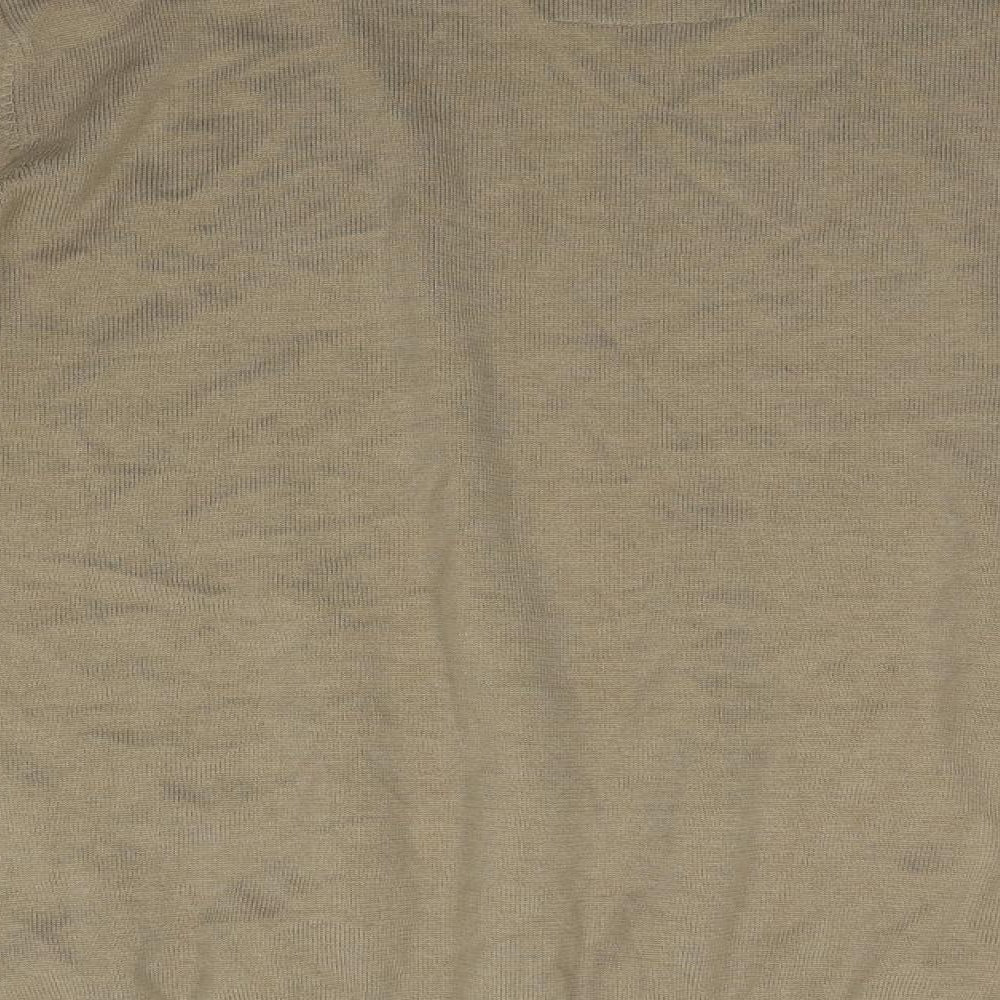 Santa Monica Mens Brown Round Neck Cotton Pullover Jumper Size L