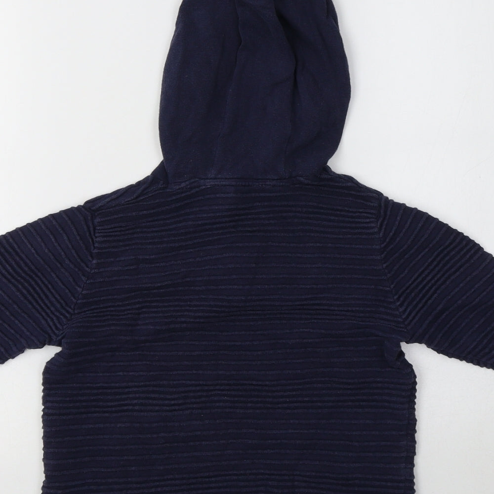 Very Boys Blue Cotton Pullover Hoodie Size 7 Years