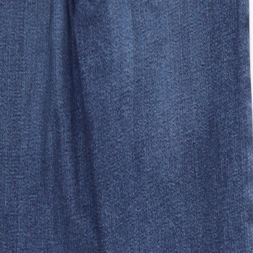 Topshop Mens Blue Cotton Skinny Jeans Size 25 in L26 in Regular - Mid Blue
