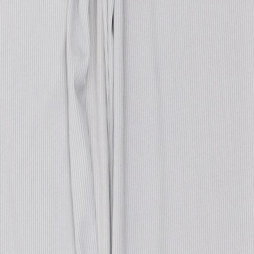 PRETTYLITTLETHING Womens Silver Polyester Trousers Size 8 L30 in Regular
