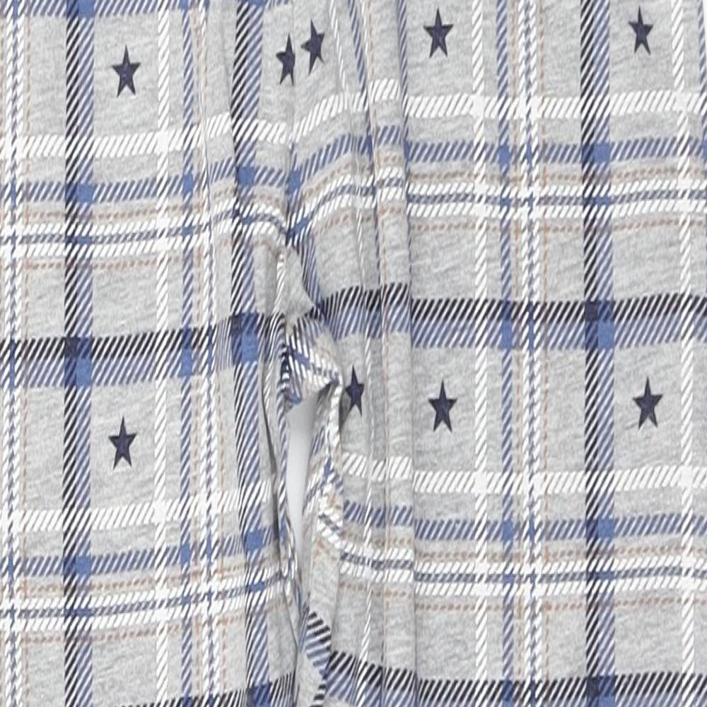 George Boys Grey Plaid Cotton Pyjama Pants Size 6-7 Years