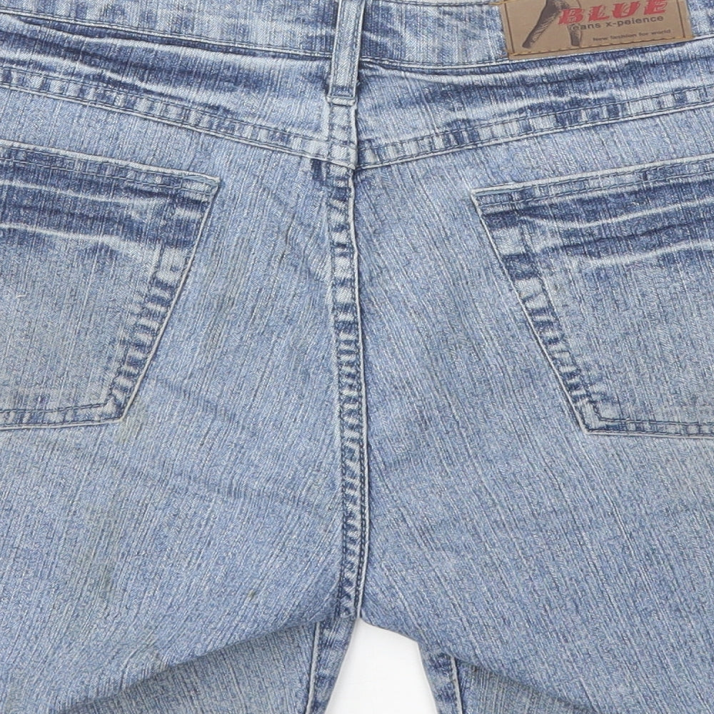 Blue Fashion Womens Blue Cotton Chino Shorts Size 44 L6 in Regular