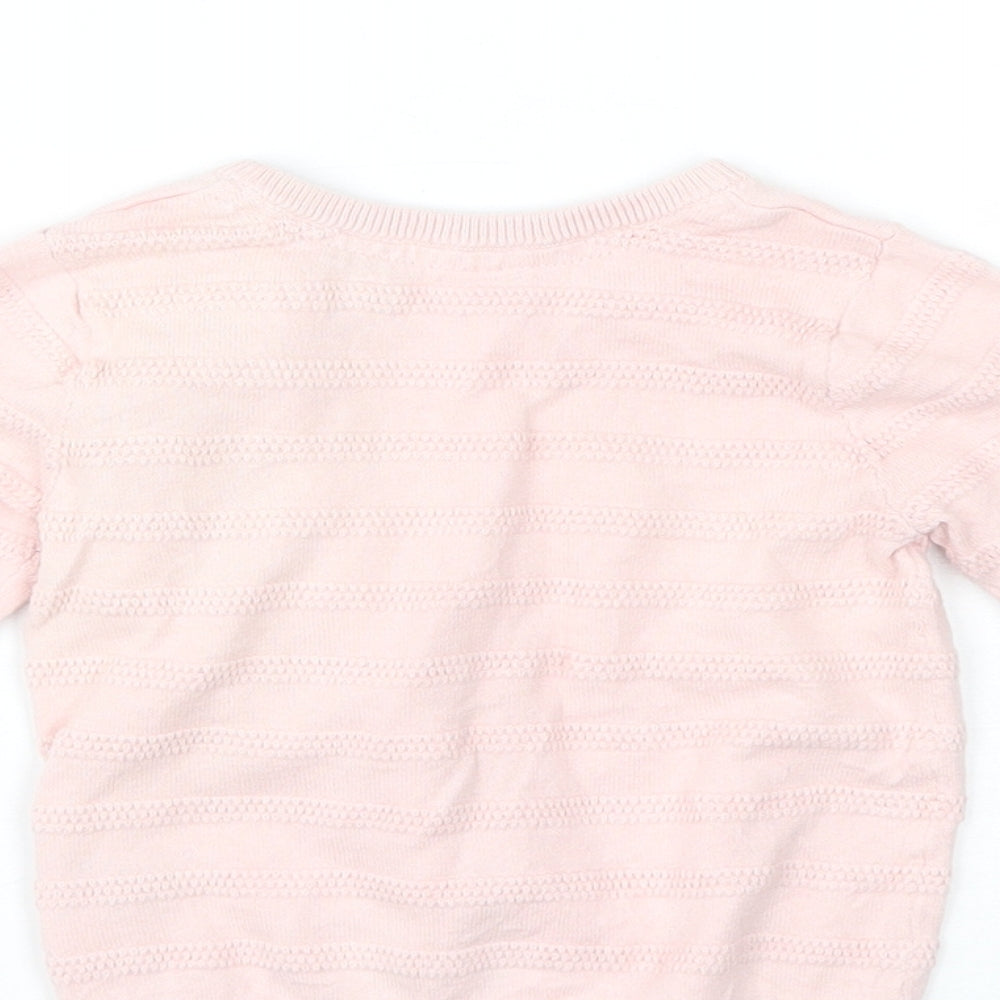 H&M Baby Pink Cotton Cardigan Jumper Size 6-9 Months
