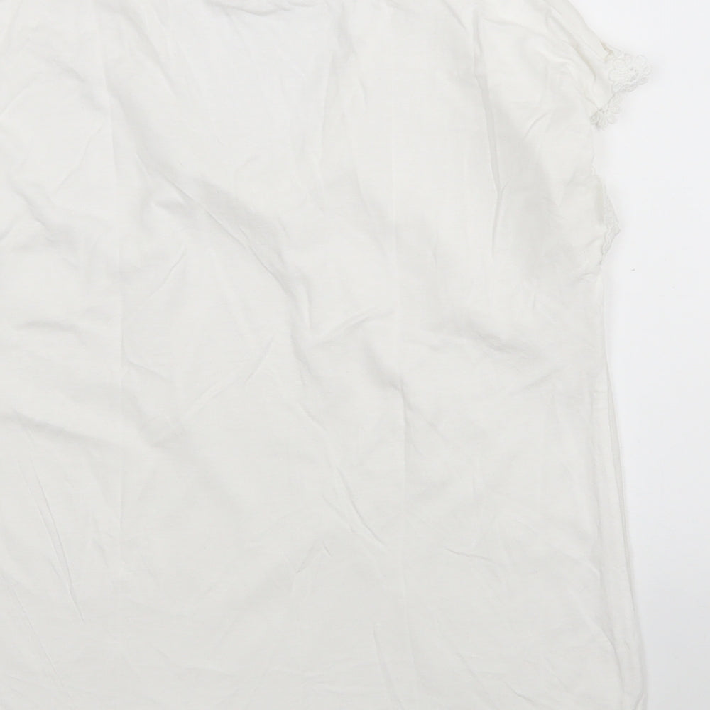 NAfNaf Womens White Basic Blouse Size XS V-Neck