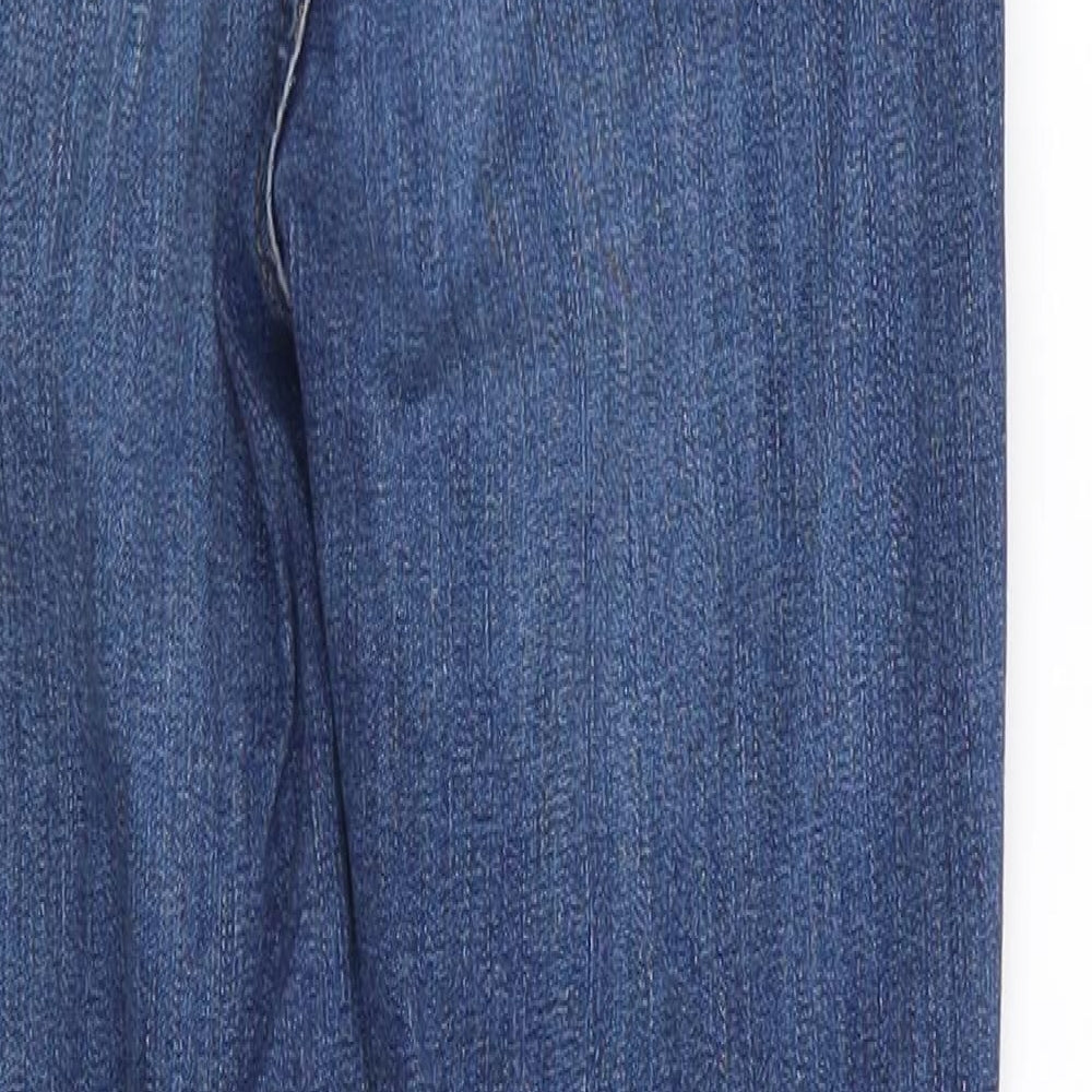 Topshop Mens Blue Cotton Skinny Jeans Size 26 in L24 in Regular - cropped