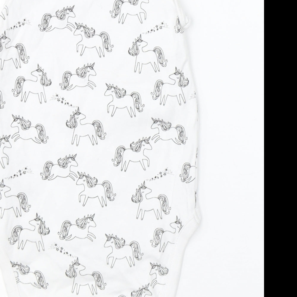 NEXT Girls White Cotton Babygrow One-Piece Size 18-24 Months