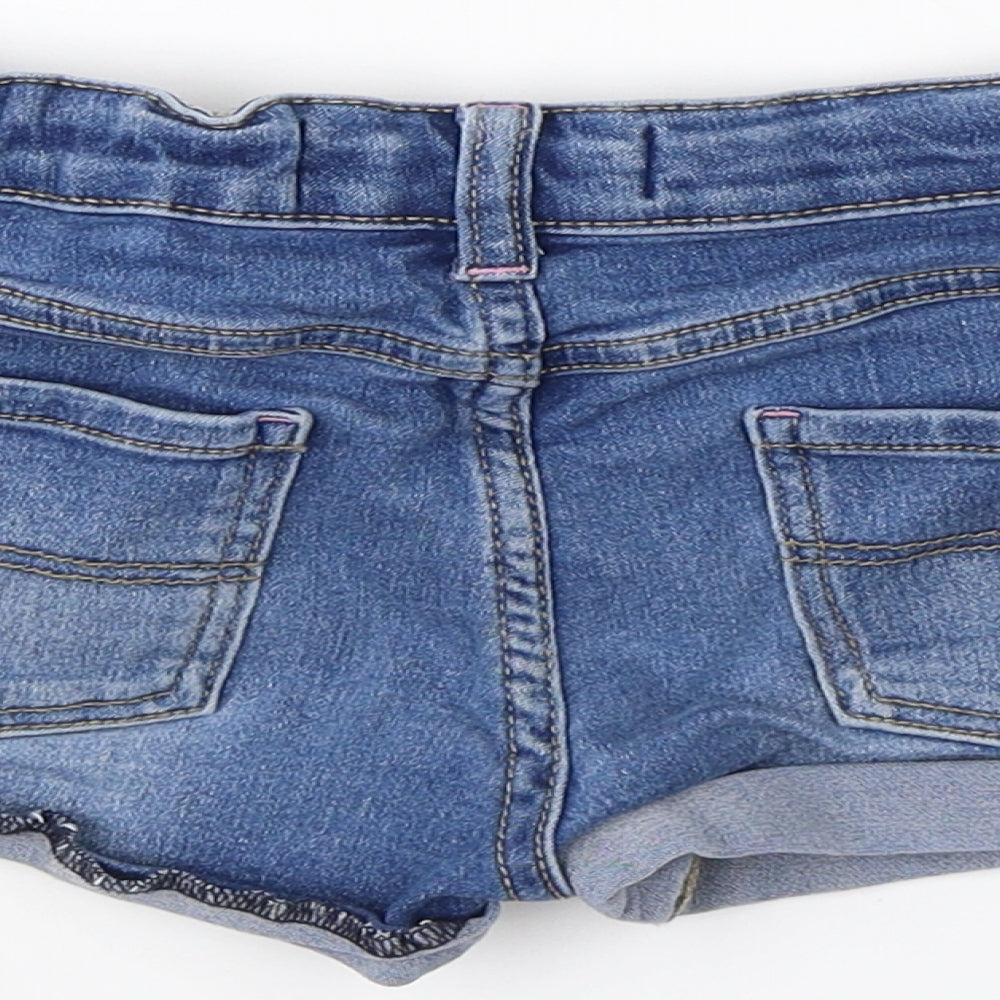 Denim Co Girls Blue Cotton Cargo Shorts Size 9-10 Years Regular