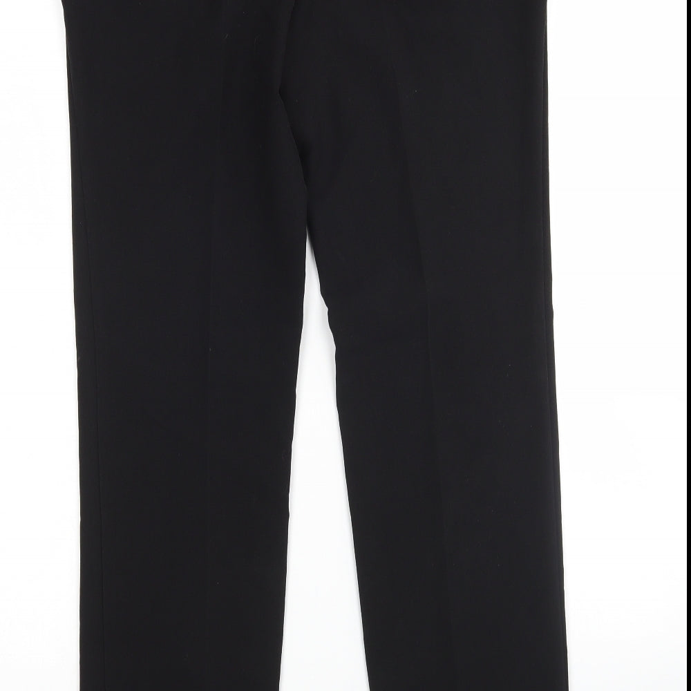 NEXT Womens Black Polyester Trousers Size 10 L30 in Regular