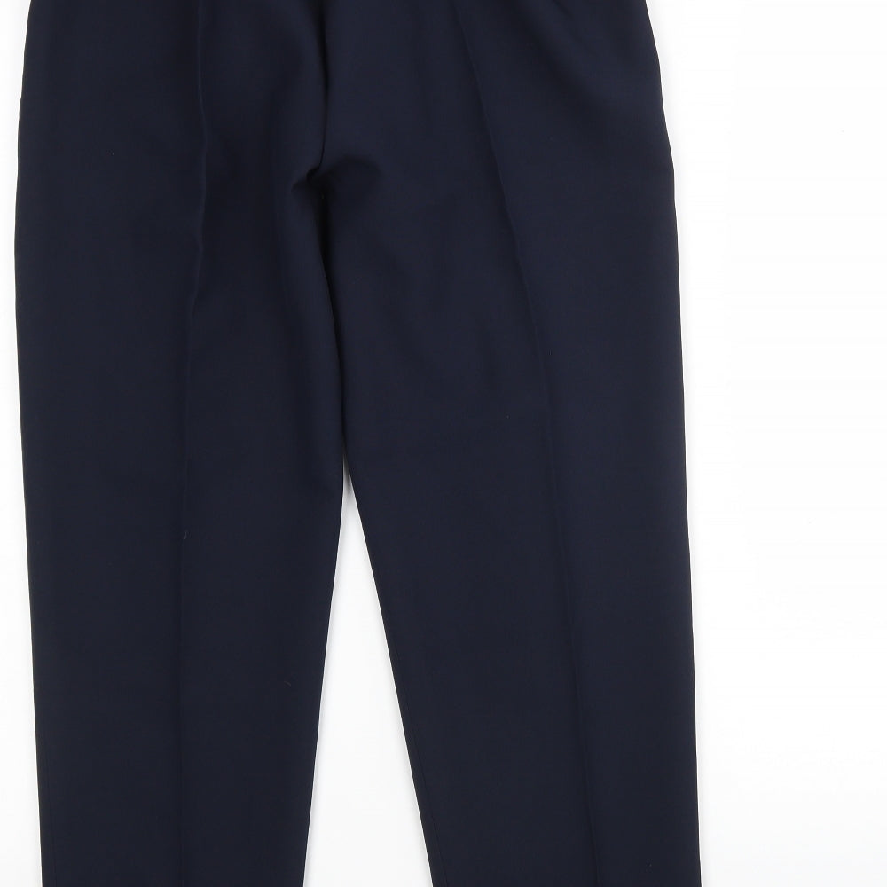 Preworn Womens Blue Polyester Trousers Size 14 L27 in Regular