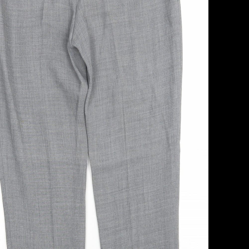 Principles Womens Grey Viscose Trousers Size 12 L27 in Regular