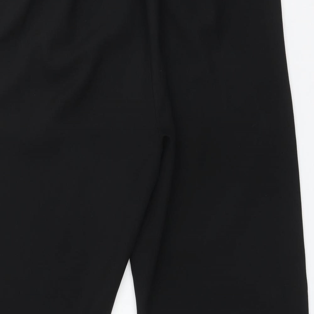BM Womens Black Polyester Trousers Size 16 L24 in Regular