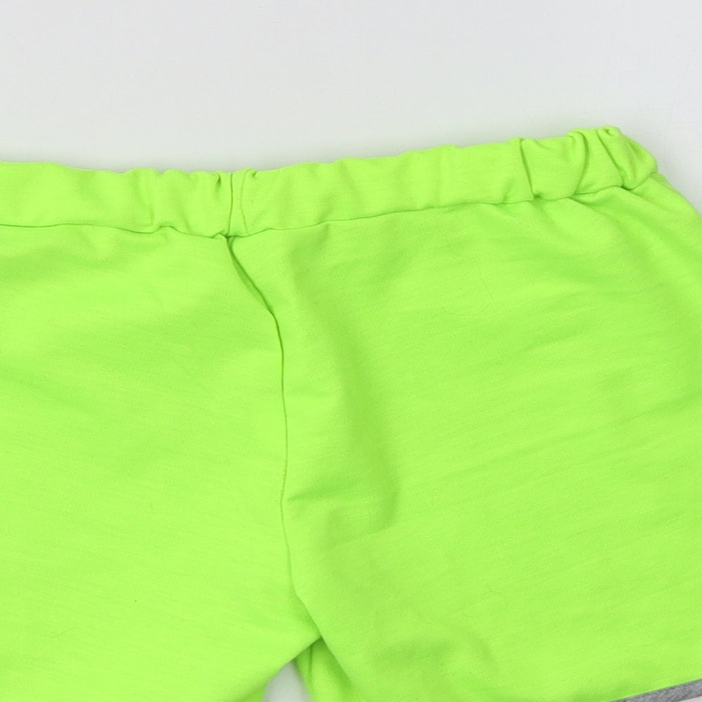 Gamet Girls Green Cotton Sweat Shorts Size 11 Years Regular