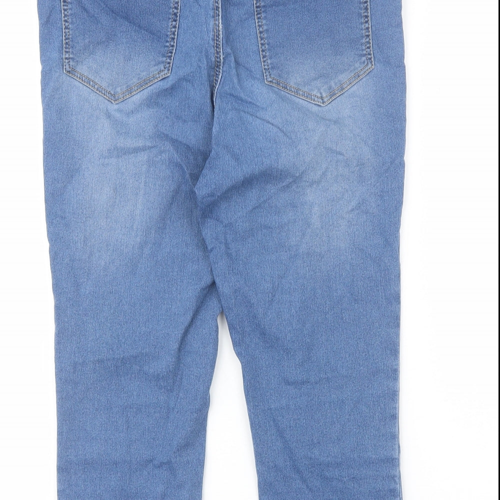 Preworn Womens Blue Cotton Jegging Jeans Size 14 L20 in Regular