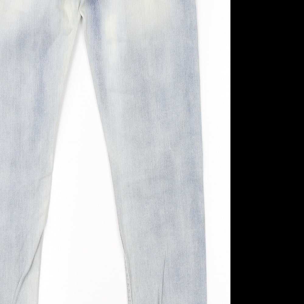 The Premium Womens Blue Cotton Straight Jeans Size 8 L28 in Regular