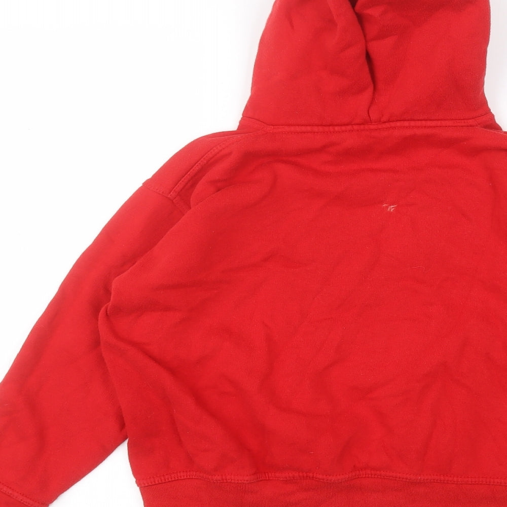 Authentic Girls Red Cotton Pullover Hoodie Size 9-10 Years