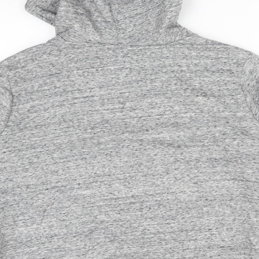 Papaya Womens Grey Cotton Full Zip Hoodie Size L