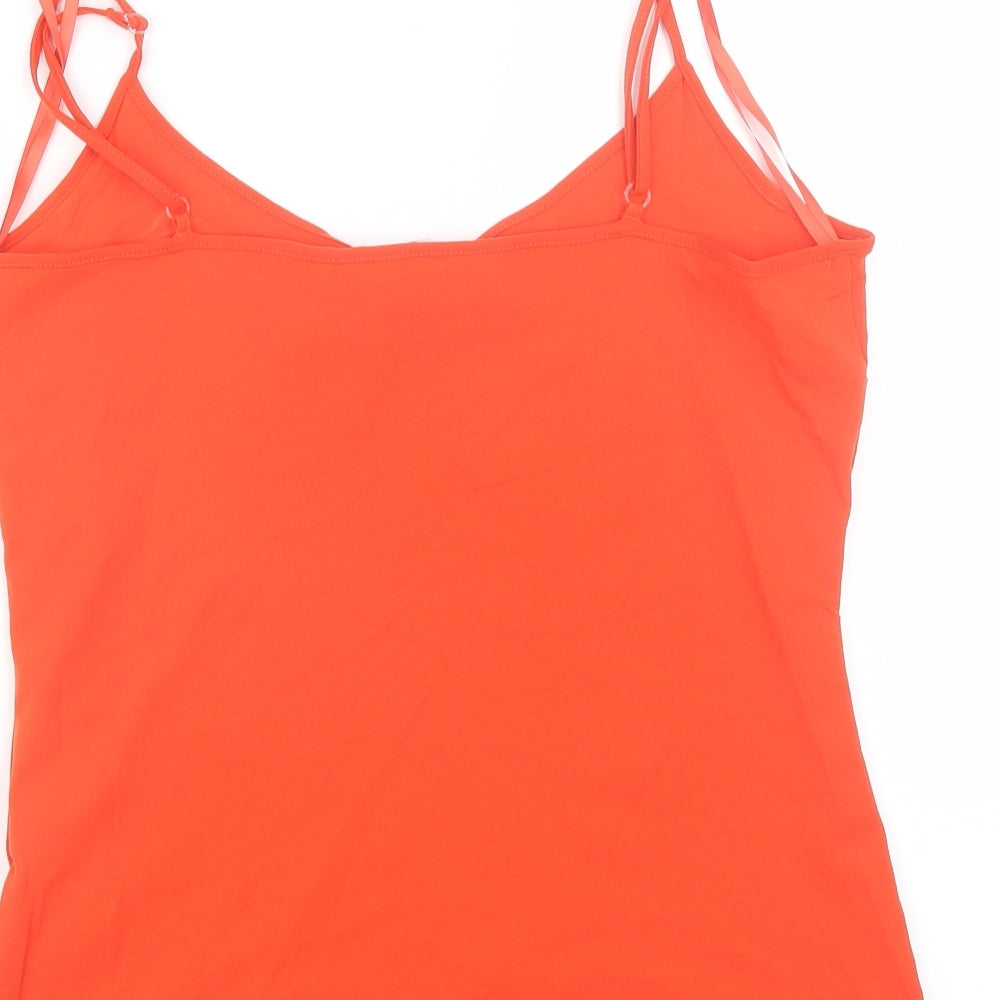 Red Herring Womens Red Nylon Camisole Tank Size 14 Round Neck