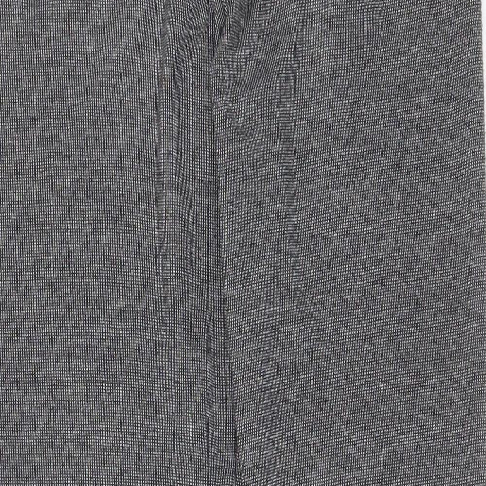 Marks and Spencer Womens Grey Polyester Trousers Size 10 L28 in Regular