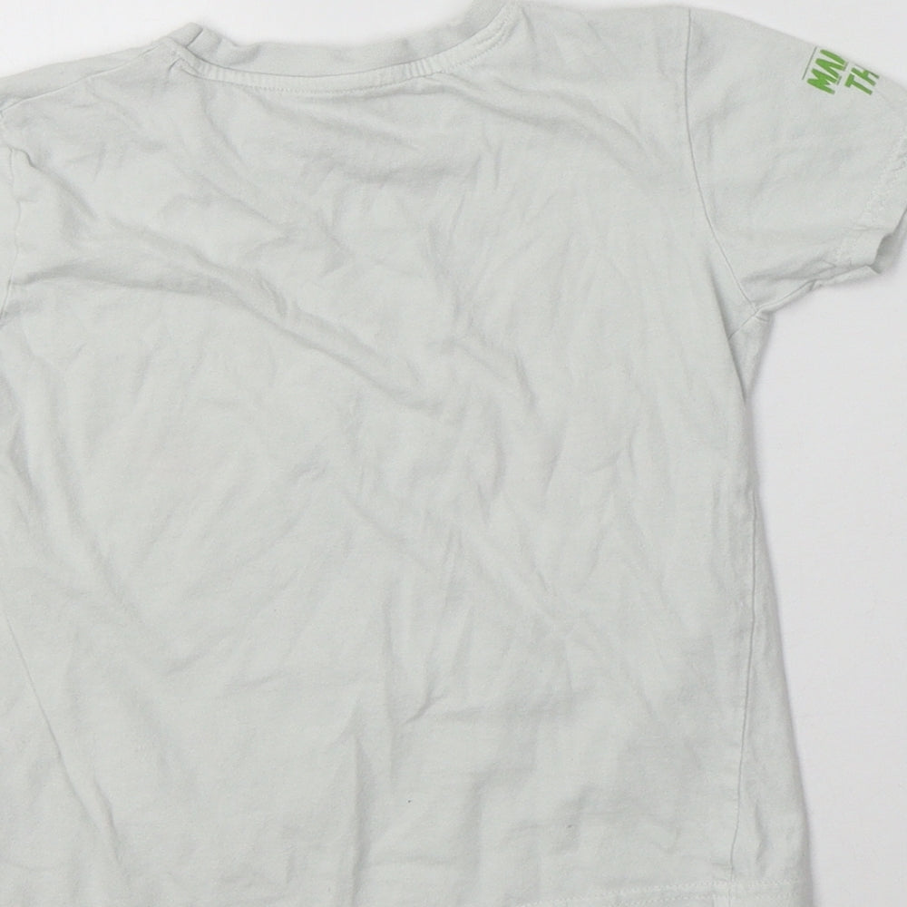 Primark Boys Grey Cotton Basic T-Shirt Size 4-5 Years Crew Neck - Star Wars