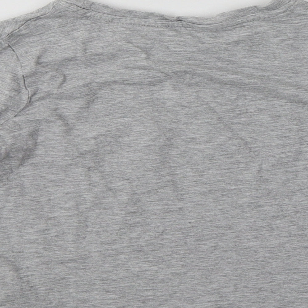Pep & Co Boys Grey Cotton Basic T-Shirt Size 5-6 Years Crew Neck - Legend
