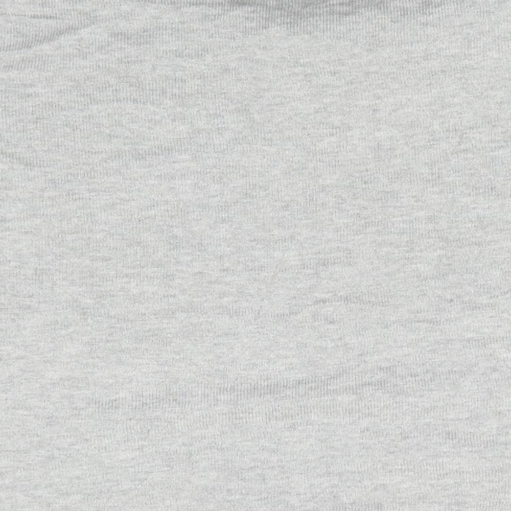 Soon Womens Grey Round Neck Floral Viscose Pullover Jumper Size 18 - Light Grey 3D flower decoration