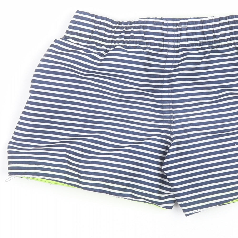 Primark Baby Blue Striped Polyester Cropped Trousers Size 18-24 Months - swim short