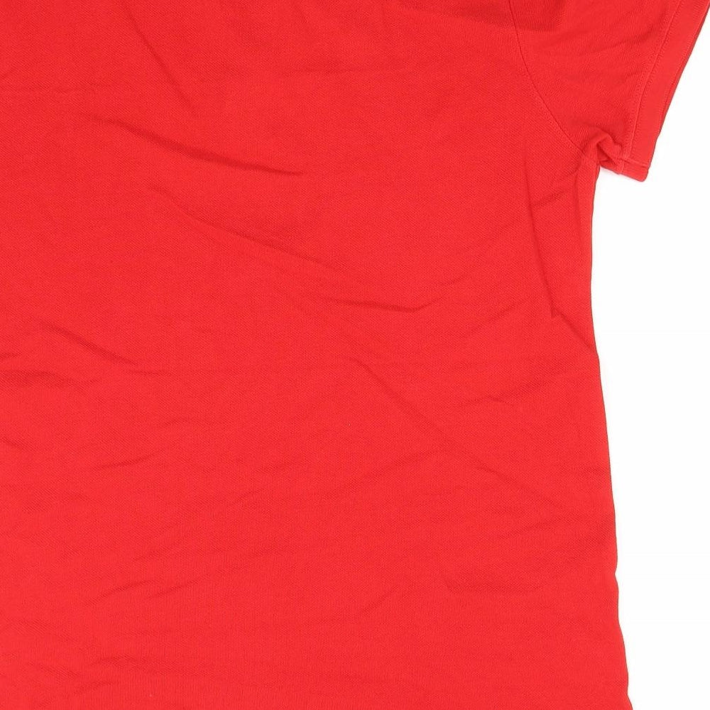 Preworn Mens Red Cotton Polo Collared