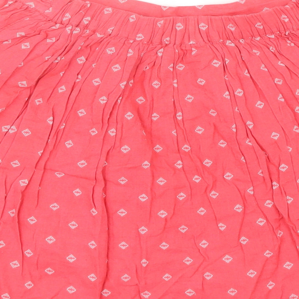F&F Girls Red Cotton A-Line Skirt Size 12-13 Years Regular