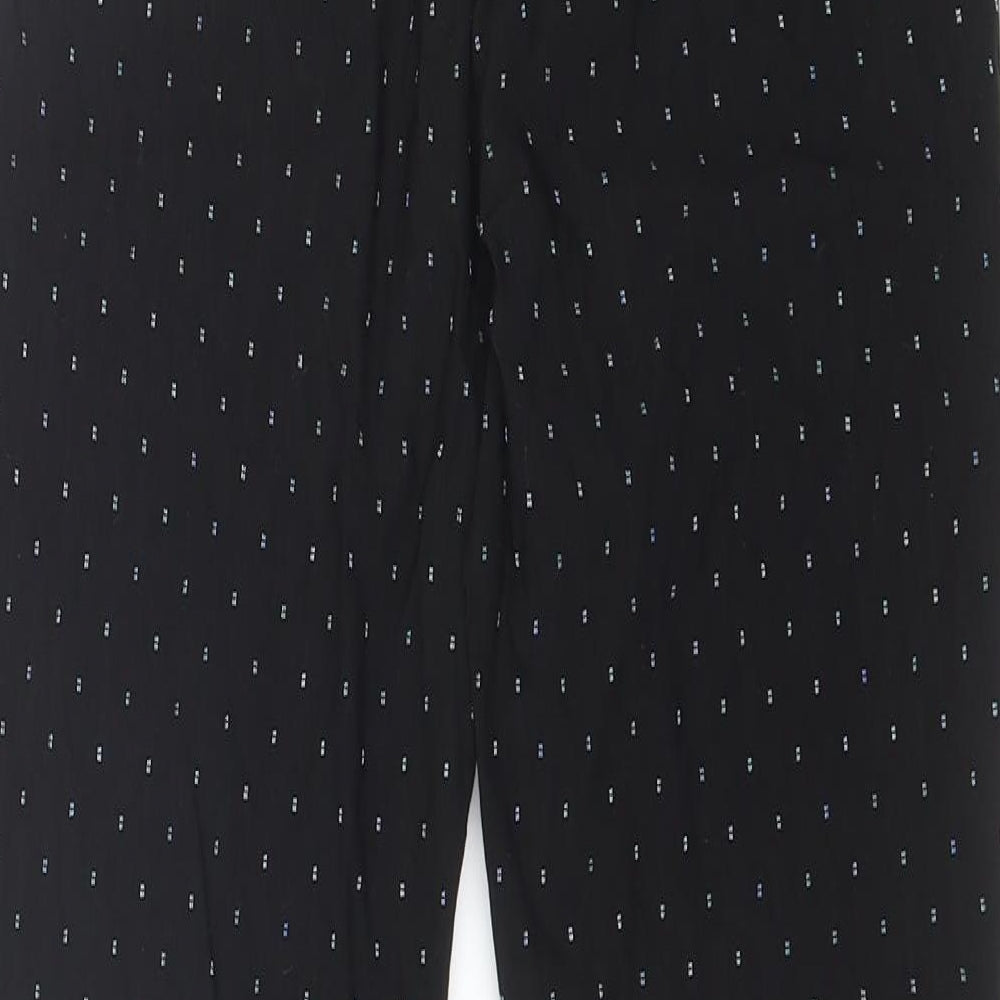 NEXT Womens Black Viscose Capri Trousers Size 8 L25 in Regular