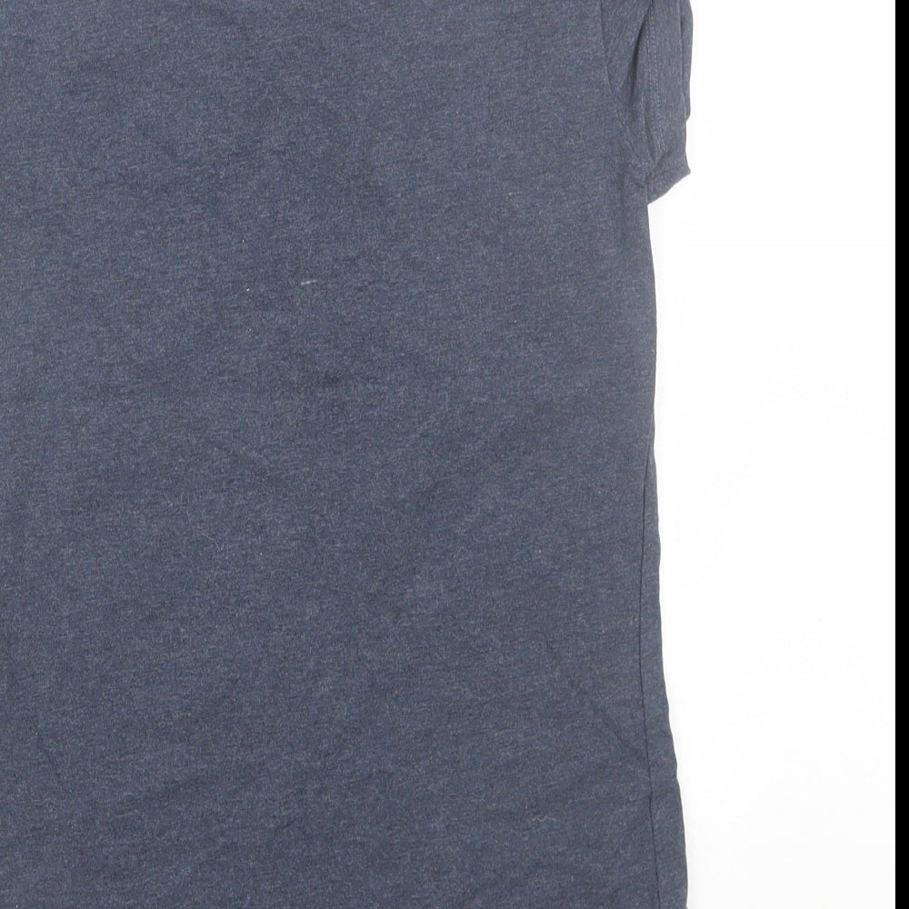 Equitheme Girls Blue Cotton Basic T-Shirt Size 14 Years Round Neck