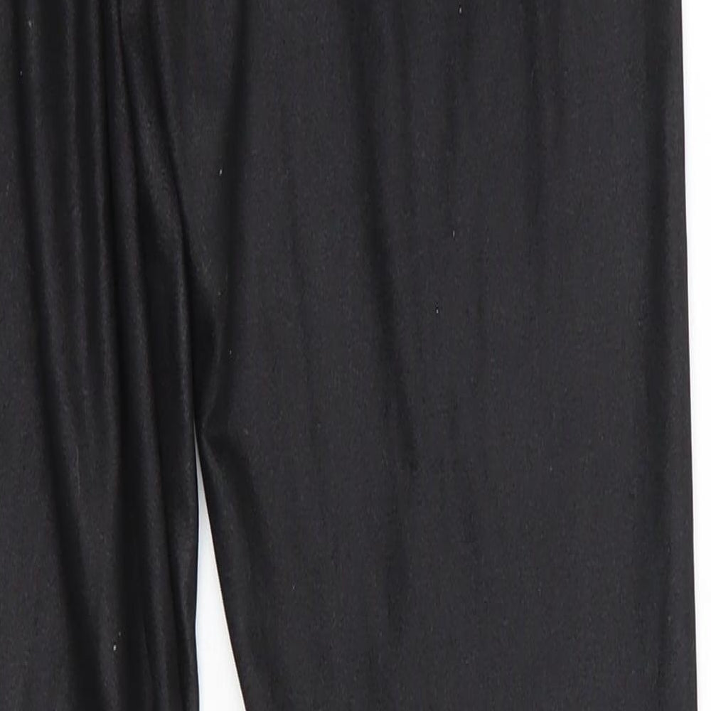 Ribbon Womens Black Polyester Jegging Leggings Size 10 L28 in - sheen finish