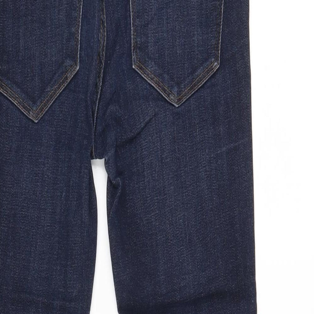 H&M Womens Blue Cotton Skinny Jeans Size 8 L28 in Regular