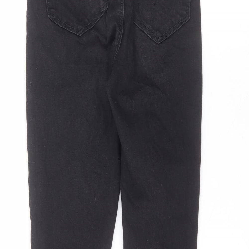 Topshop Womens Black Cotton Skinny Jeans Size 28 in L30 in Regular