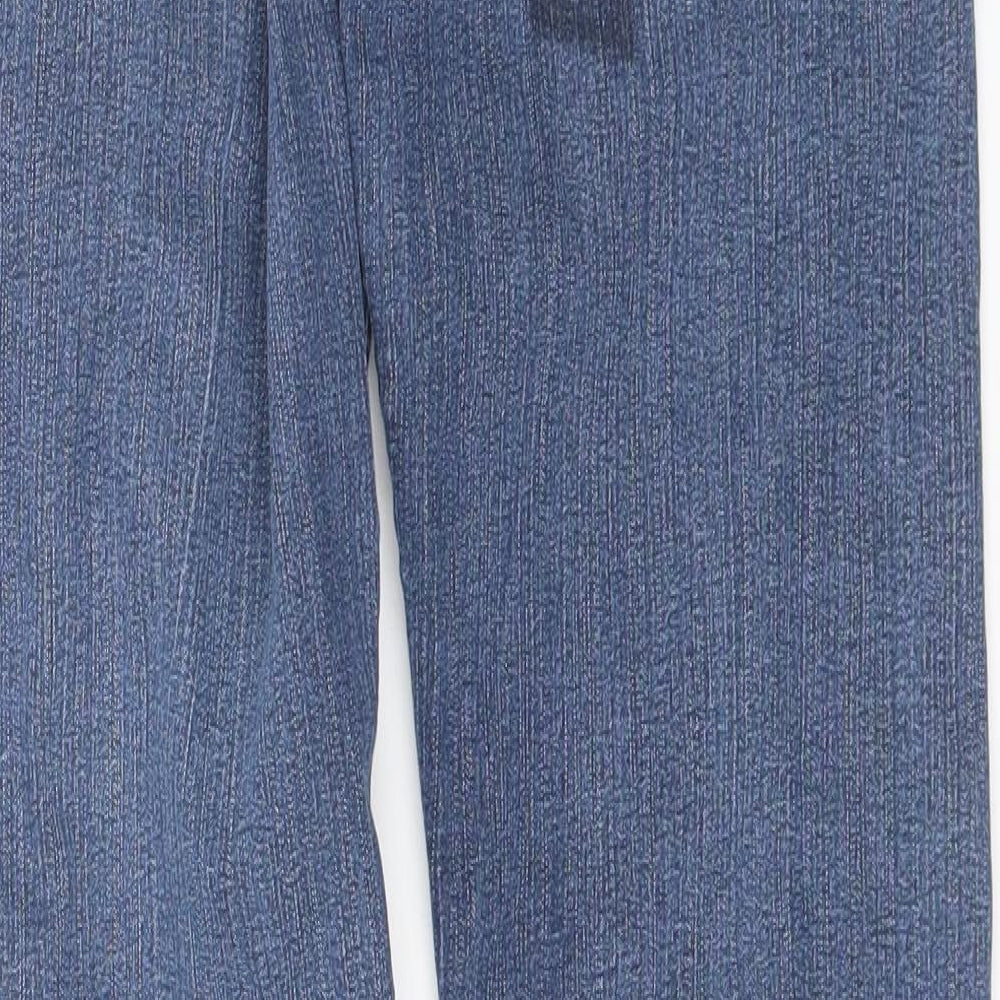 Afibel Womens Blue Cotton Straight Jeans Size 12 L28 in Regular