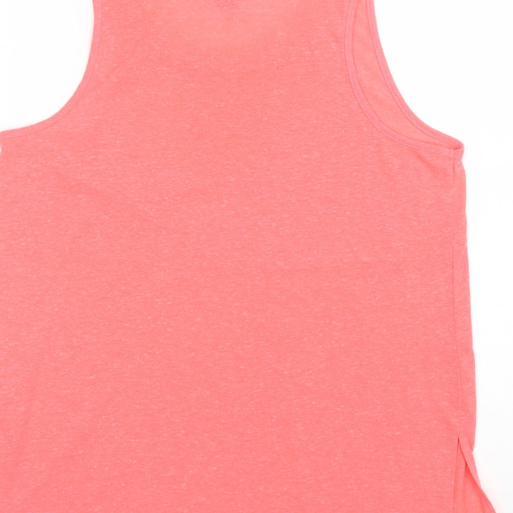 Atmosphere Womens Pink Cotton Blend Basic Tank Size 8 Round Neck